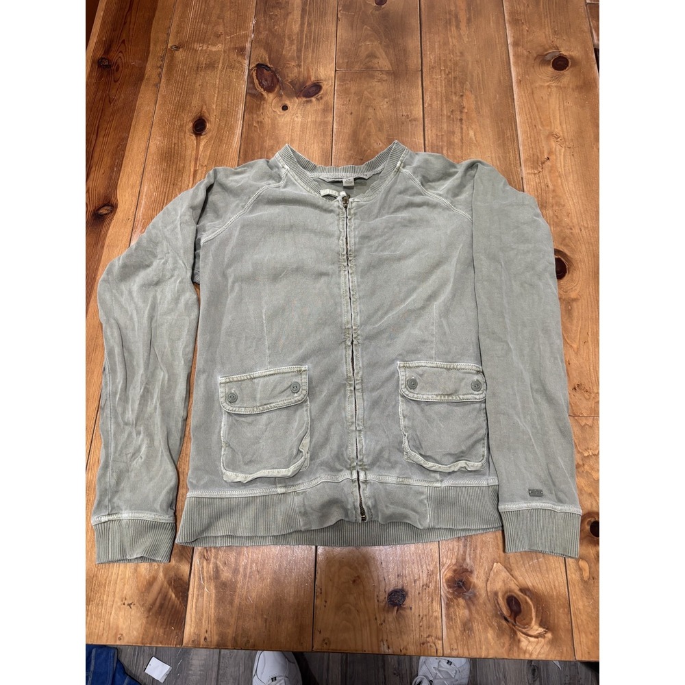 Tommy Hilfiger Women's Full Zip Sweatshirt Jacket Cardigan Olive Green Size L